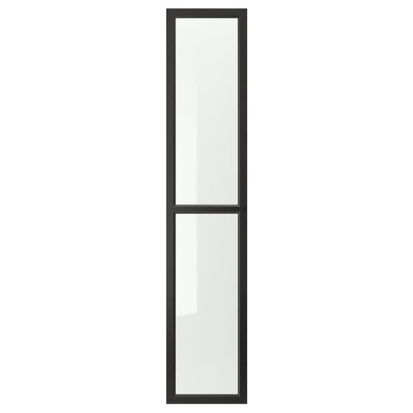 Стеклянная дверь, черно-коричневый 40x192 см IKEA OXBERG ОКСБЕРГ 903.833.96 - схема-чертеж с размерами
