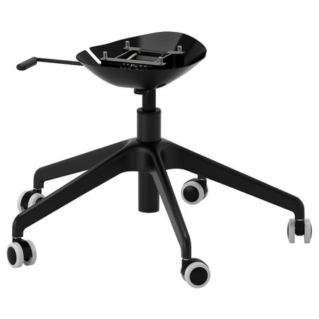 Основание с 5 ножками и колесиками, черный IKEA LÅNGFJÄLL ЛОНГФЬЕЛЛЬ 703.599.53
