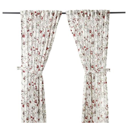 Гардины с прихватом, 1 пара ИНГМАРИ, разноцветный (145x300 см)