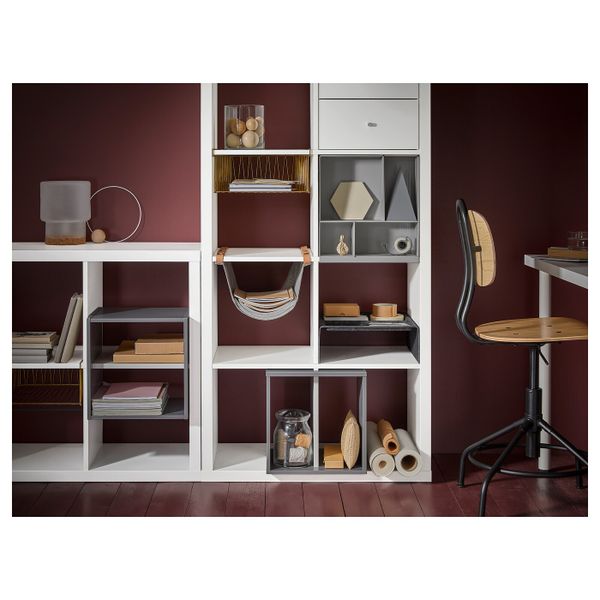 Вставка в полку, светло-серый IKEA КАЛЛАКС 103.603.51 - схема-чертеж с размерами