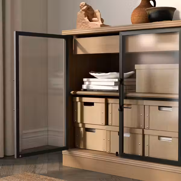 GÄRDESGÅRD ГЭРДЕСГОРД Коробка с крышкой - естественный 25x35x16 см - фото 5