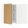 Угловой навесной шкаф с вращающейся секцией МЕТОД, белый, Экестад дуб