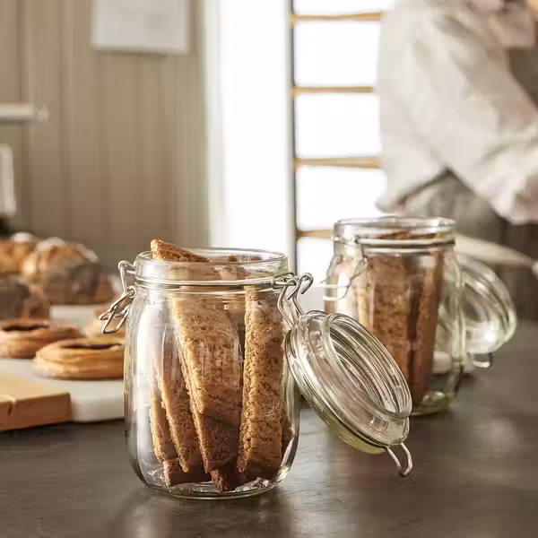 KORKEN Банка с крышкой - прозрачное стекло 1 л - фото 4