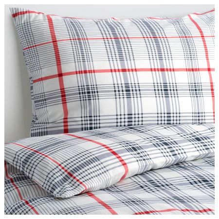 Комплект постельного белья,3 предмета БЕНВЕД, серый, белый (150x200x50x70 см)