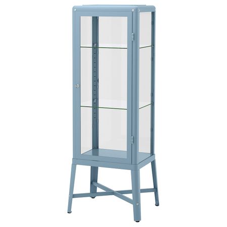 Шкаф-витрина, синий 57x150 см IKEA ФАБРИКОР 604.090.34