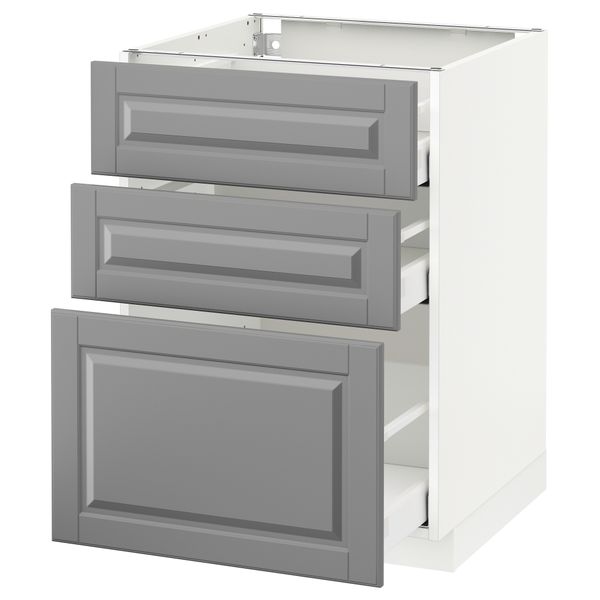 Напольный шкаф с 3 ящиками, 60x60 cm IKEA METOD МЕТОД, MAXIMERA МАКСИМЕРА 890.496.54 - фото 2