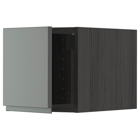 Верхний шкаф, черный/Воксторп темно-серый 40x40 см IKEA МЕТОД 693.108.87