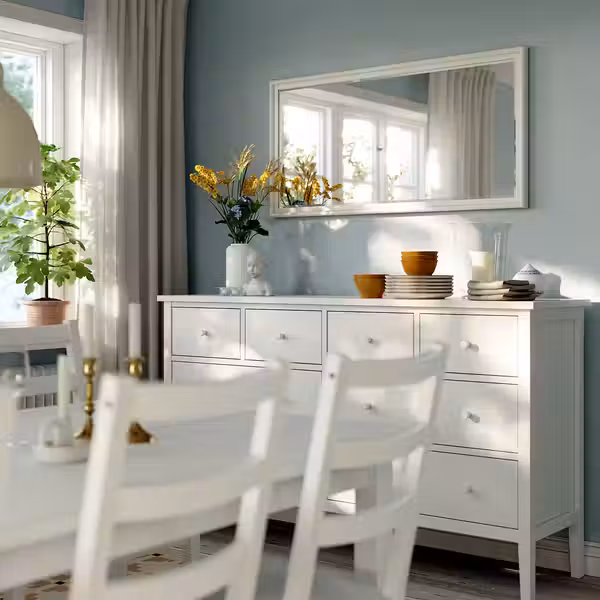 PINGSTSYREN ПИГНСТСЮРЕН Зеркало - белый 60x120 см - схема-чертеж с размерами