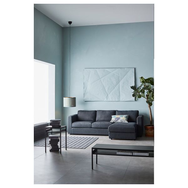 Журнальный стол/2-сторон столешница, черный/бежевый, 120x40x40 см IKEA НИБОДА 403.479.28 - фото 4