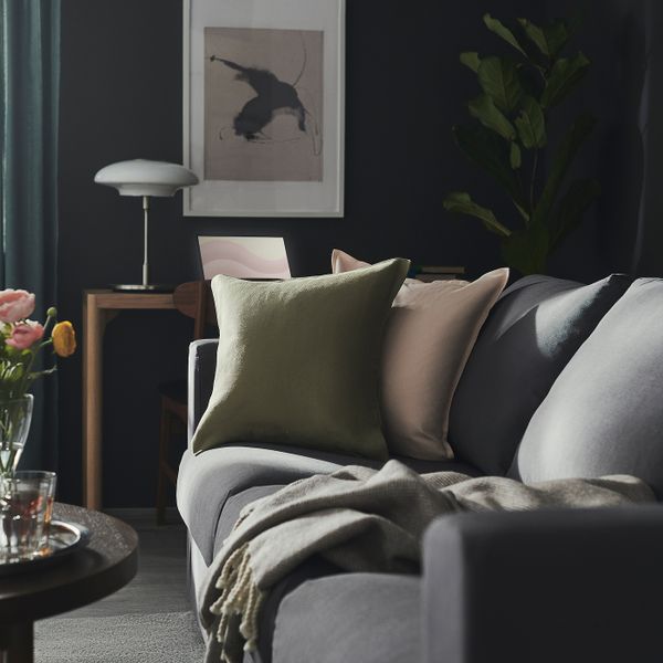 Чехол на подушку, светлый серо-зеленый 50x50 см IKEA PRAKTSALVIA ПРАКТСАЛЬВИА 305.115.80 - схема-чертеж с размерами