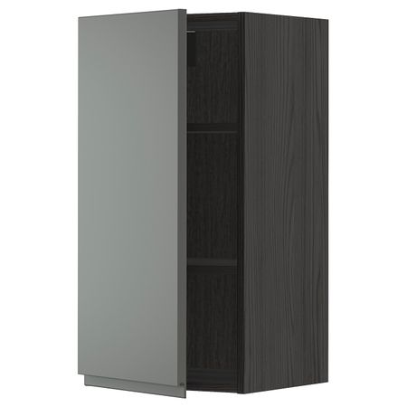 Шкаф навесной с полкой, черный/Воксторп темно-серый 40x80 см IKEA МЕТОД 393.107.99