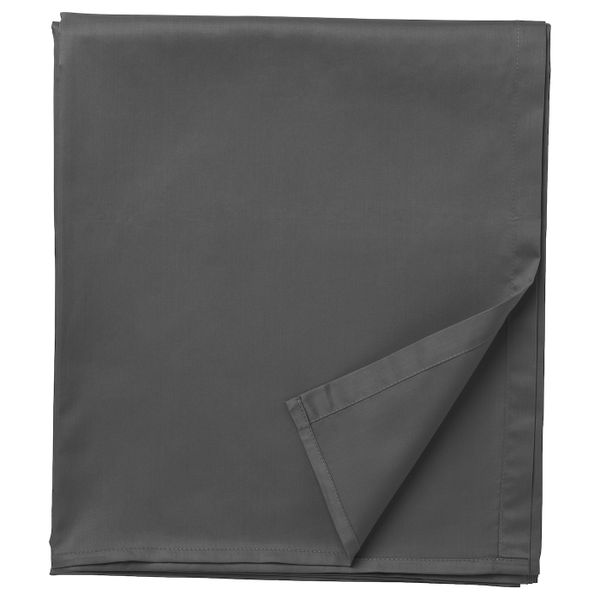 Простыня, темно-серый 240x260 см IKEA NATTJASMIN НАТТЭСМИН 504.427.22 - фото 1