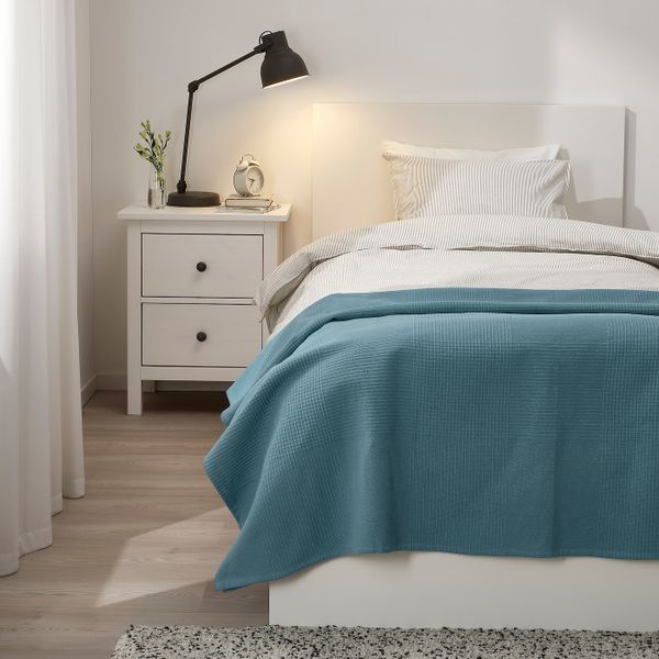 Покрывало, голубой 150x250 см IKEA INDIRA ИНДИРА 105.068.53 - схема-чертеж с размерами