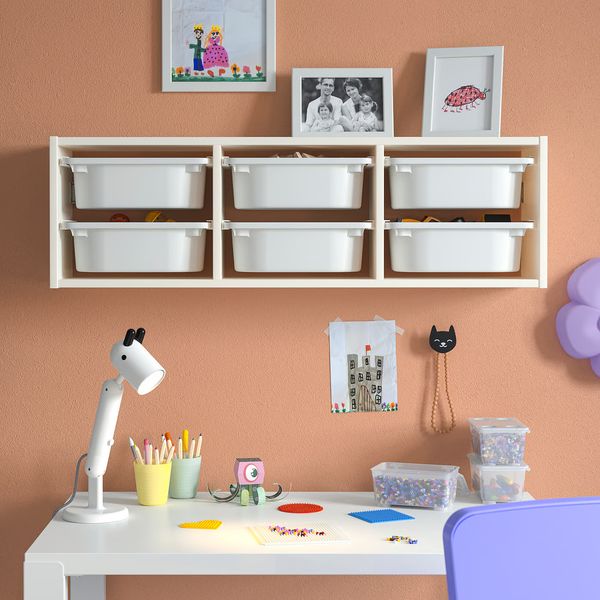 TROFAST Настенный модуль для хранения - белый/белый 99x21x30 см - фото 3
