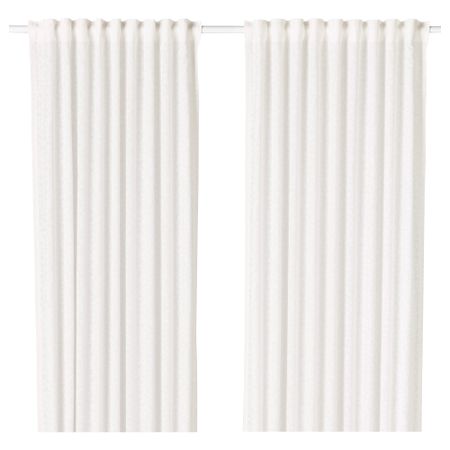 Гардины, 1 пара БРИГИТ, белый, белый (145x300 см)