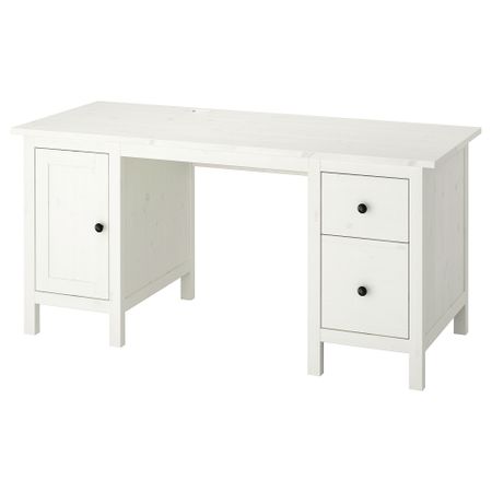 Письменный стол, 155x65 см, белая морилка IKEA HEMNES ХЕМНЭС 702.457.25