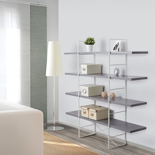 Стеллаж, серый-белый 170x158 см IKEA ЭНЕТРИ 792.395.41 - схема-чертеж с размерами