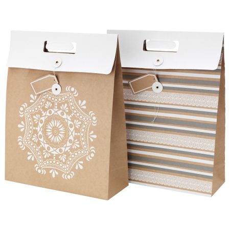 Подарочный пакет ВИНТЕР 2015, естественный, белый (33x42 см)