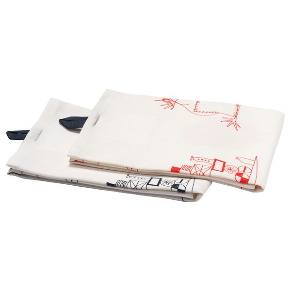 Полотенце кухонное ОНСКЕДРОМ, черный, красный (50x70 см) - фото 1