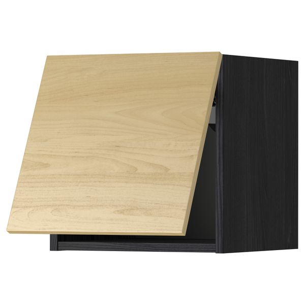 Горизонтальный навесной шкаф МЕТОД, черный, Тингсрид береза - схема-чертеж с размерами