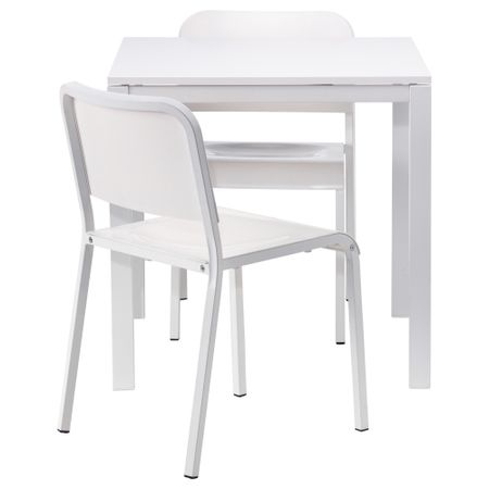 Стол и 2 стула МЕЛЬТОРП, белый (75 см)