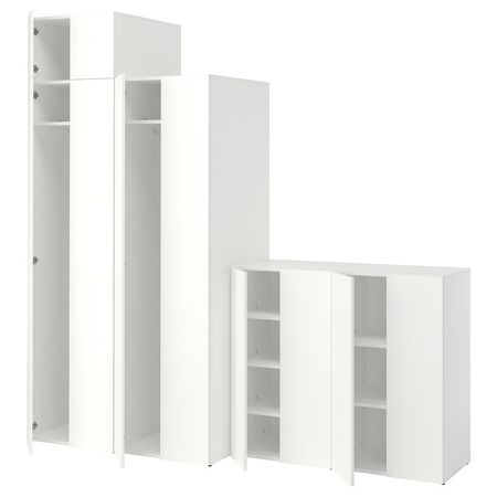 LASTARE Гардероб, комбинация - белый 240x62x236 см