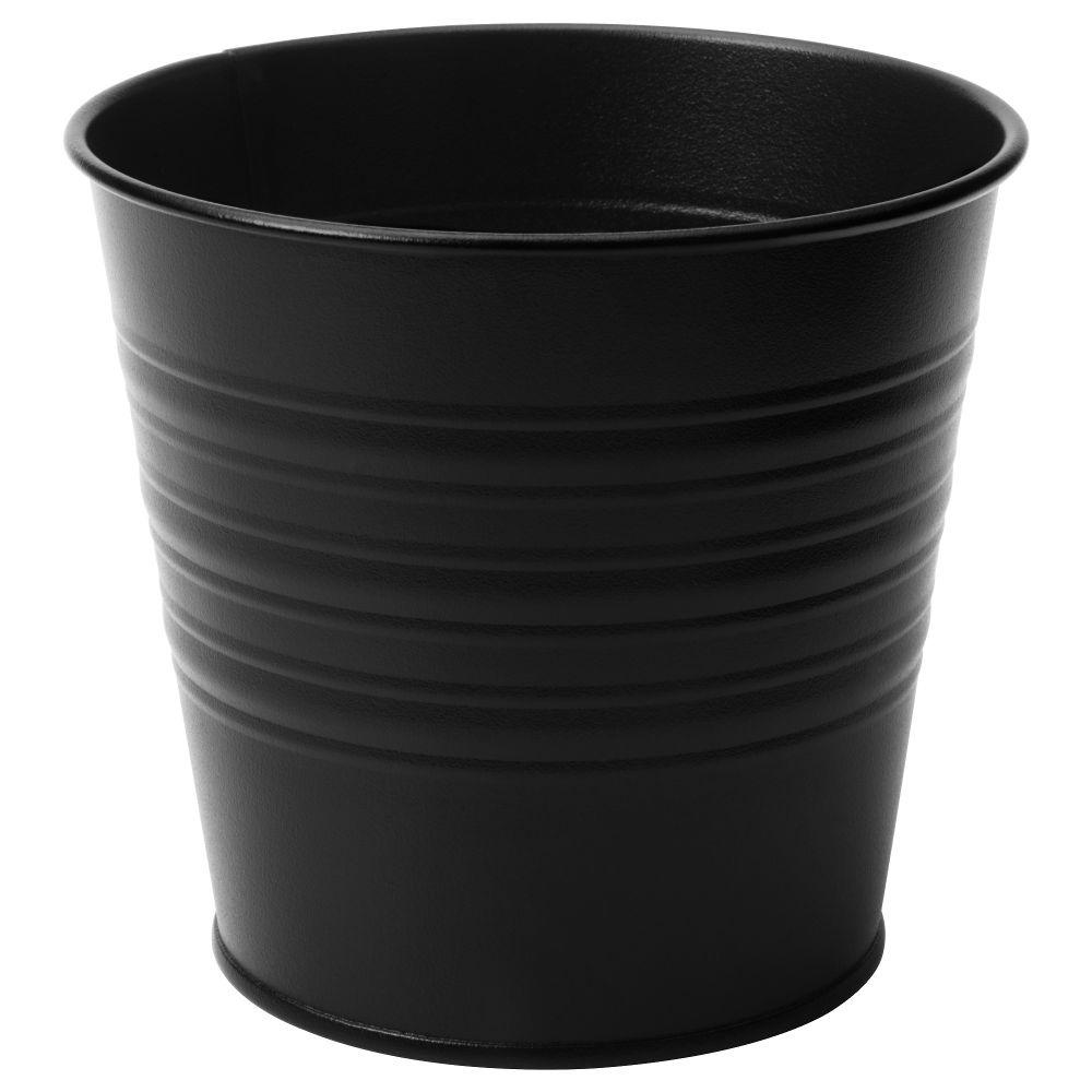 Кашпо СОККЕР, д/дома/улицы черный - схема-чертеж с размерами