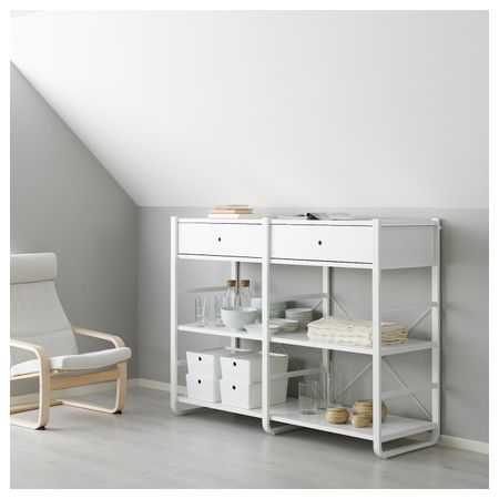 2 секции, белый, 165x55x126 см IKEA ЭЛВАРЛИ 192.039.60