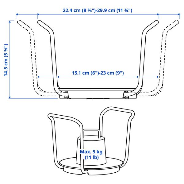 IKEA, дополнительный ракурс - схема-чертеж с размерами