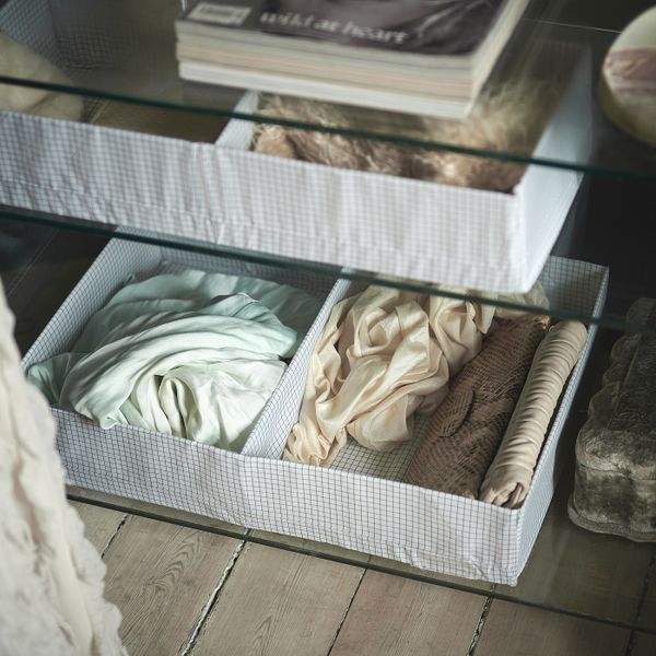 Ящик с отделениями, белый, серый 34x51x10 см IKEA СТУК 003.642.36 - фото 3