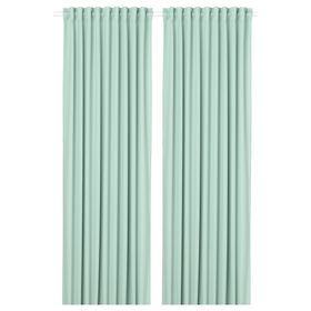 Затемняющие гардины, 2 шт., светло-зеленый, 145x300 см IKEA MAJGULL МАЙГУЛЛ 104.881.23