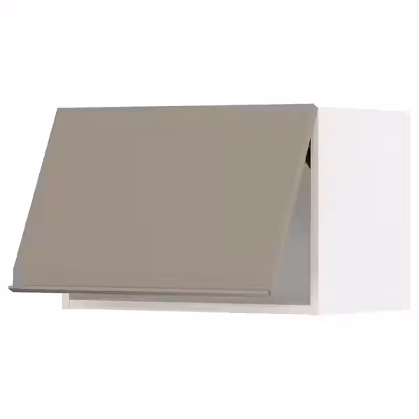 METOD Горизонтальный навесной шкаф - белый/Upplöv матовый темно-бежевый 60x40 см - фото 1