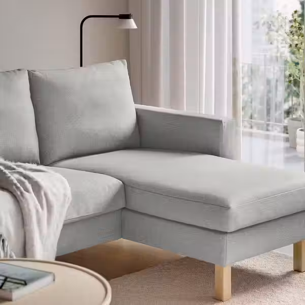 SALTSJÖBADEN САЛТСЁБАДЕН 3-местный диван с козеткой - Tonerud серый - фото 4
