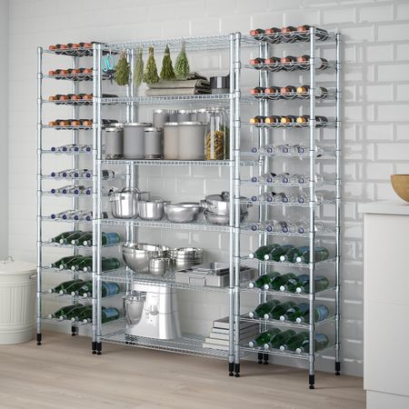 3 секции полок 187x36x181 см IKEA OMAR ОМАР 792.794.81