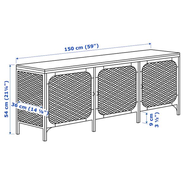 Шкаф для ТВ, комбинация, черный 250x36x95 см IKEA FJÄLLBO ФЬЕЛЛЬБО 691.913.37 - фото 9
