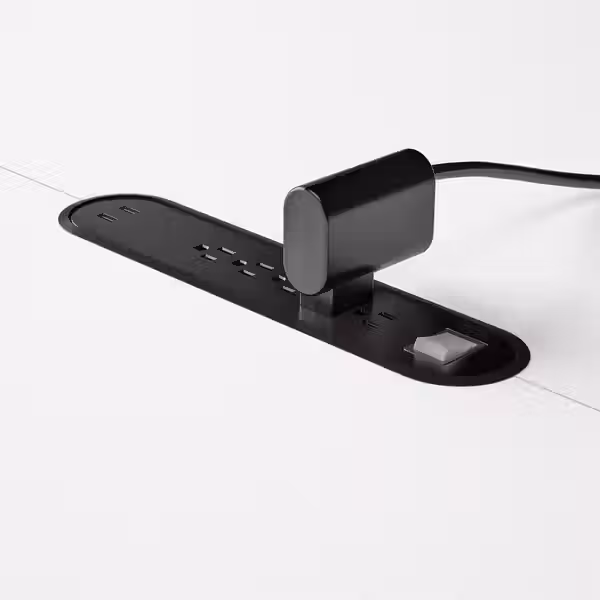 MITTZON МИТТЗОН Конференц-стол - круглой формы белый/чёрный 120x75 см - схема-чертеж с размерами