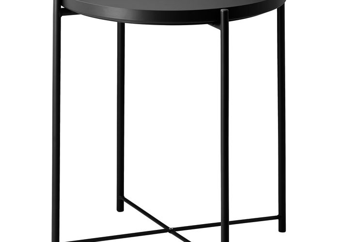 GLADOM Стол сервировочный - чёрный 45x53 см