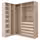 PAX Гардероб угловой - под беленый дуб 161/188x236 см