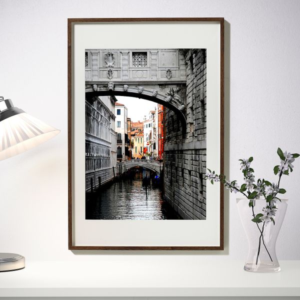 Рама, классический коричневый, 61x91 см IKEA ХОВСТА 303.657.48 - схема-чертеж с размерами