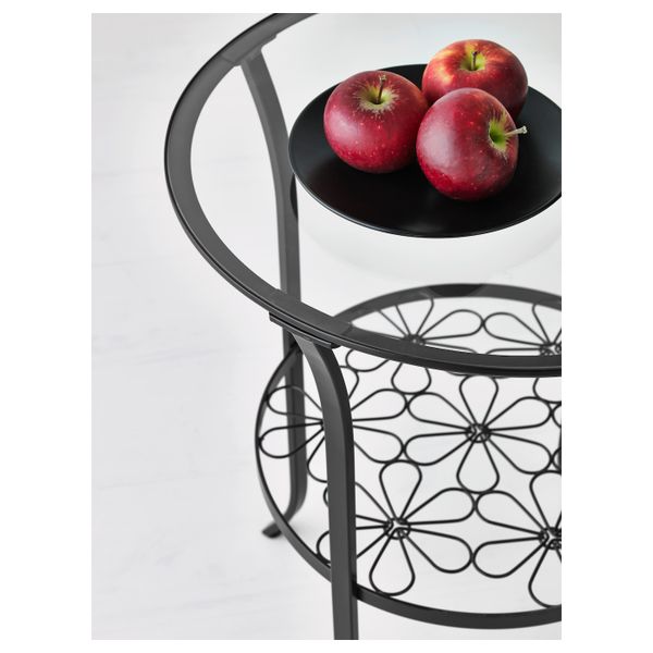 Придиванный столик, черный-прозрачное стекло 49x62 см IKEA KLINGSBO КЛИНГСБУ 303.841.67 - фото 3