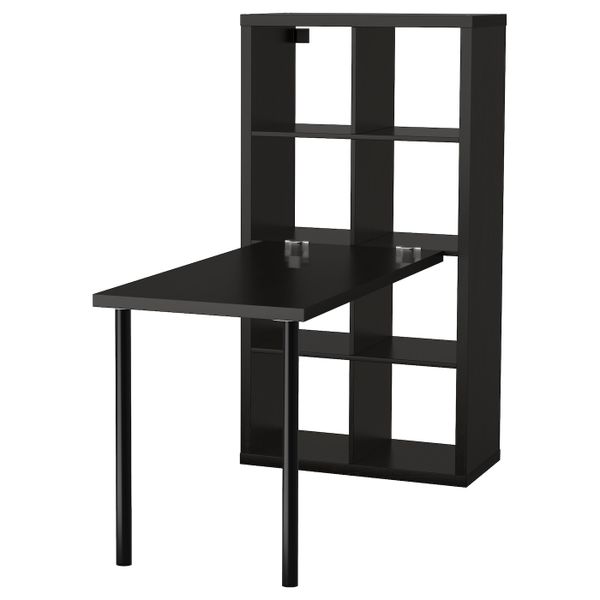 Стол, комбинация, черно-коричневый 77x147x159 см IKEA KALLAX КАЛЛАКС 292.281.25 - фото 1