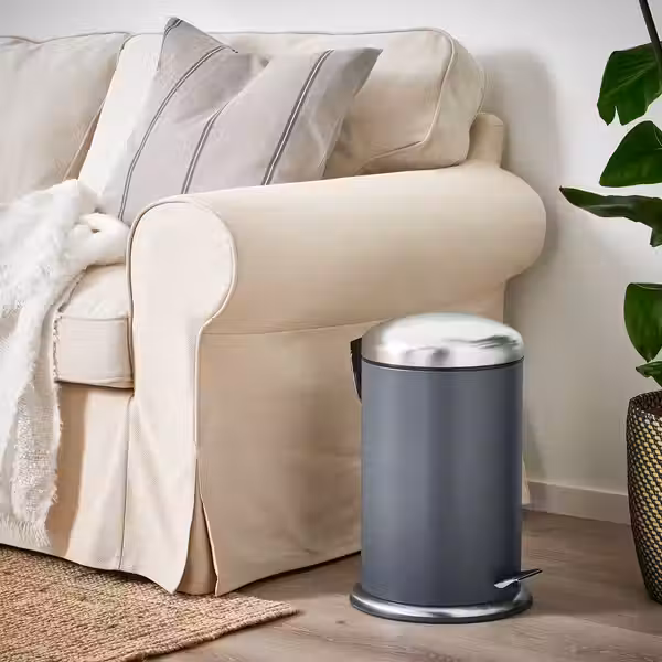 MJÖSA Ведро с откидной крышкой - темно-серый 12 л - фото 5