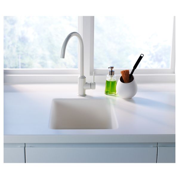 Смеситель кухонный, 1 рычаг РИНГШЕР, белый - схема-чертеж с размерами