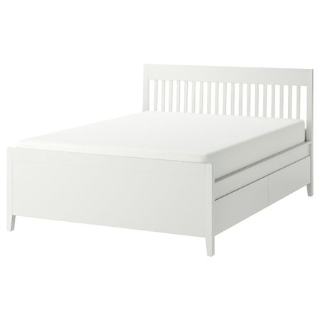 Каркас кровати с ящиками, белый/Лонсет 160x200 см IKEA IDANÄS ИДАНЭС 594.065.50