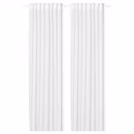 SILVERLÖNN СИЛВЕРЛЁНН Гардины, 2 шт. - белый/с лентой 145x300 см