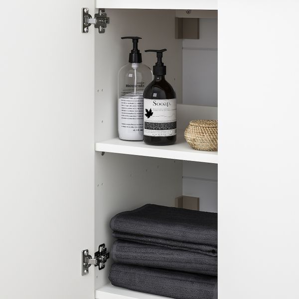 Шкаф под раковину с 2 дверцы, 2 открытыми полк, белый, бамбук ЭНСЕН смеситель 82x40x92 см IKEA ЛИЛЛОНГЕН/ВИСКАН / ГУТВИКЕН - фото 3