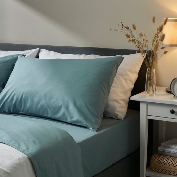 Простыня, 240x260 см, голубой IKEA DVALA ДВАЛА 205.017.08 - схема-чертеж с размерами