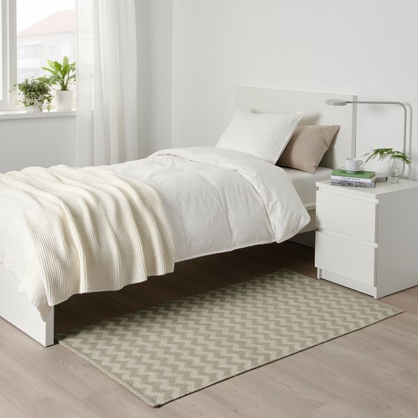 Ковер безворсовый, зигзаг бежевый 75x150 см IKEA BREDEVAD БРЕДЕВАД 004.748.19 - фото 3