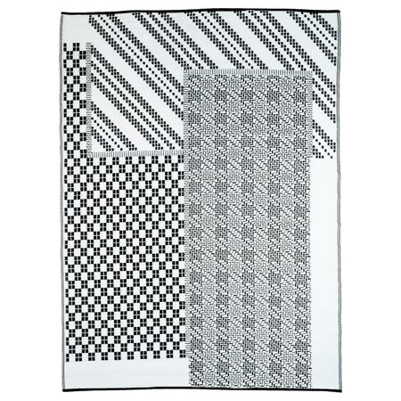 Ковер, безворсовый, черный-белый 180x240 см IKEA SAMMANKOPPLA САММАНКОППЛА 404.643.14