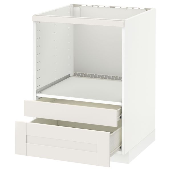 Напольный шкаф для комбинирования СВЧ, ящики МЕТОД / ФОРВАРА, белый, Сэведаль белый (60x60 см) - схема-чертеж с размерами